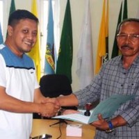 Serah terima Ketua Perbasi Kuningan.